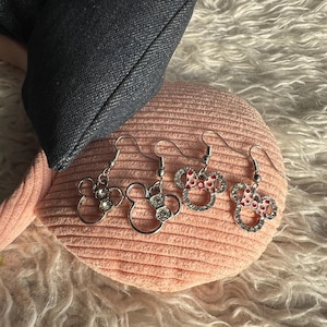 Disney Mickey Mouse earrings with silver color | Great gift for Disney lovers. image 1