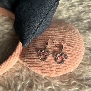 Disney Mickey Mouse earrings with silver color | Great gift for Disney lovers. image 3