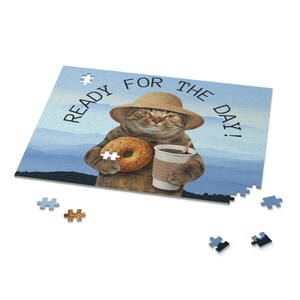 Puzzle (120, 252, 500-Piece) &quot;Cat Ready for the Day&quot;