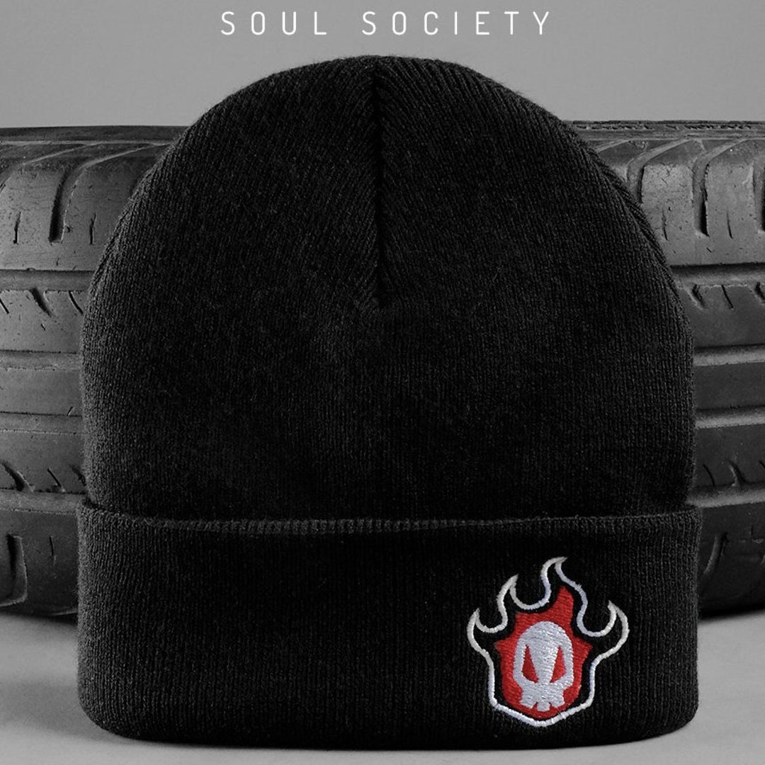 ISHOWcosSoul Eater Beanie Knitted Hat Embroidered Beanie Cap Soul Eater Hat Cosplay Accessories