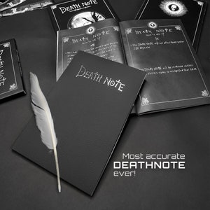 Anime Notebook,  DN Notebook with Rules Most Accurate Anime Cosplay with Feather Pen