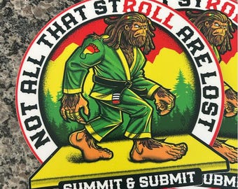 Bjj Rasquatch Jumbo Sticker - Car Decal