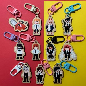 Csm- 1.5 inch wood keychain- single sided /1 inch button/badge pinback