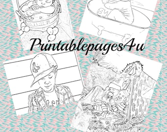 Libro para colorear "A los niños les encantan los bebés" / Páginas adorables para bebés y niños pequeños de todas las edades / Imprimible divertido y terapéutico (PDF)