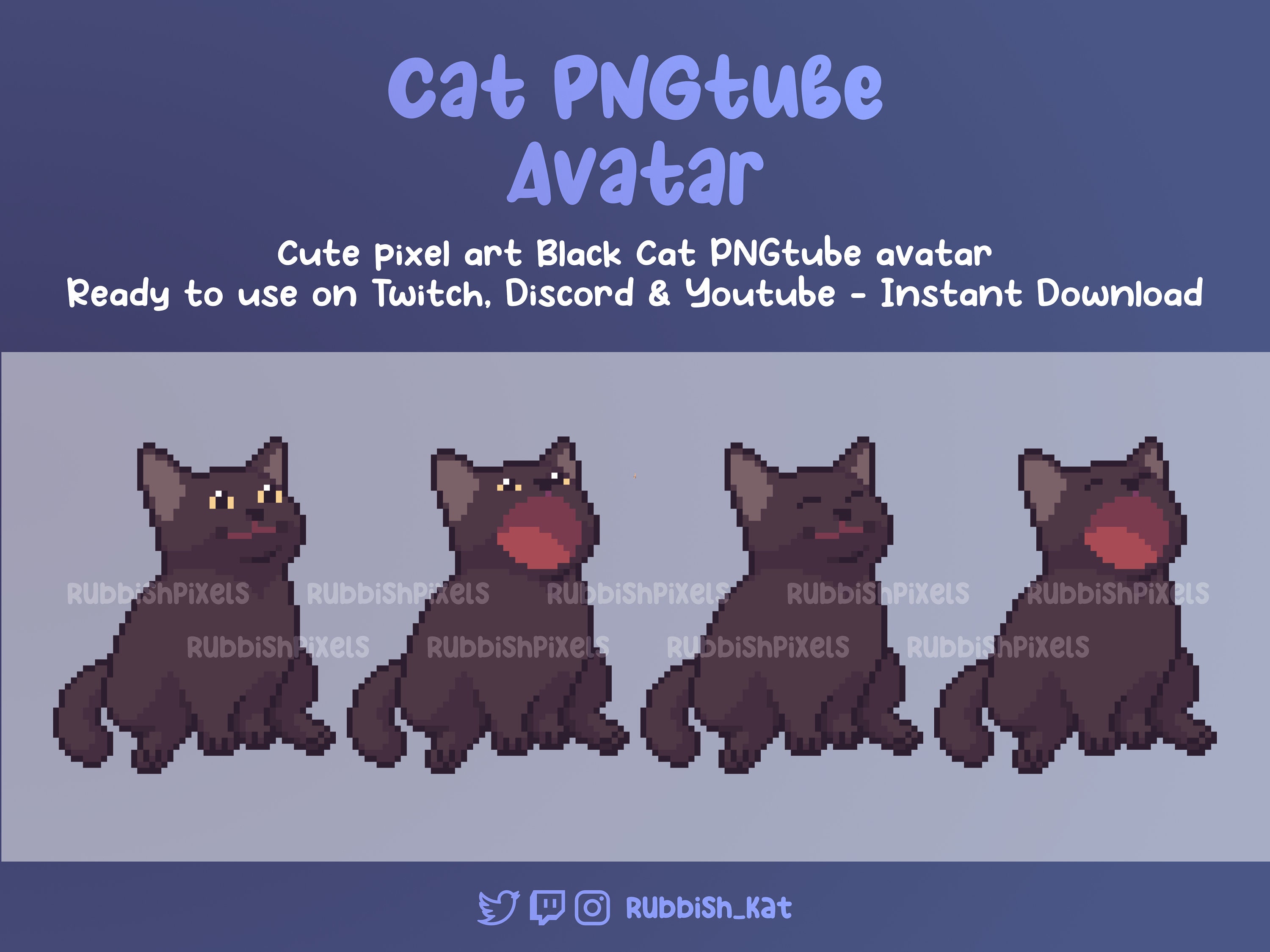 Pop Cat Animated Pixel Art Emote for Twitch, Discord &  | Ready to  use