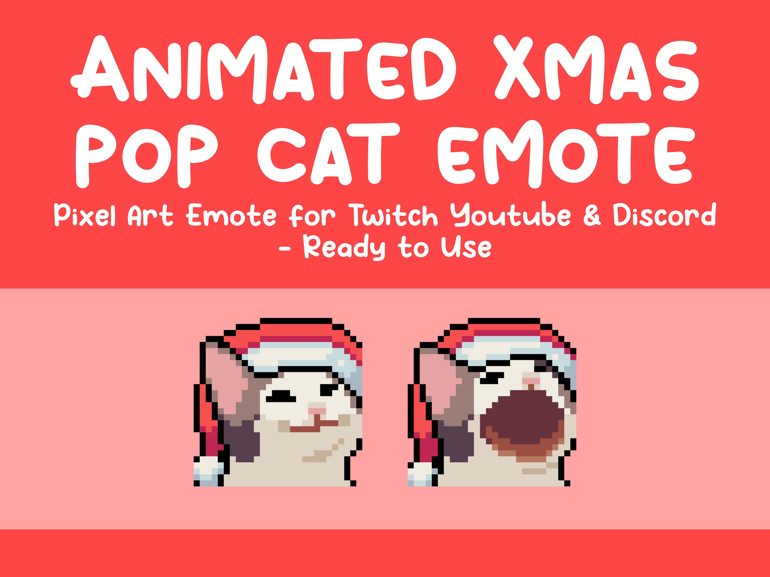 cat - pixel art Sticker for Sale by MoDsama  Pixel art, Pixel art  templates, Easy pixel art