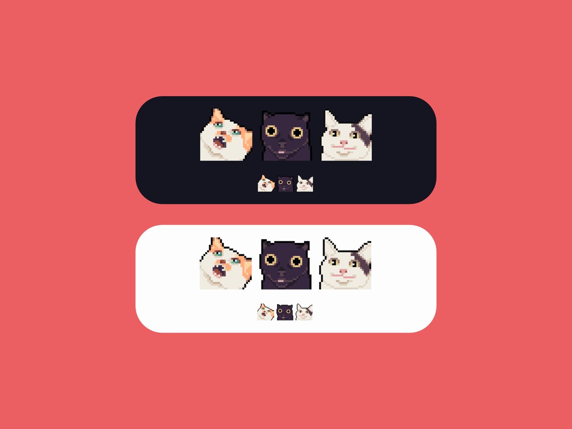 3 Pixel Art Cat Meme Emotes for Twitch & Discord Ready to - Etsy Ireland