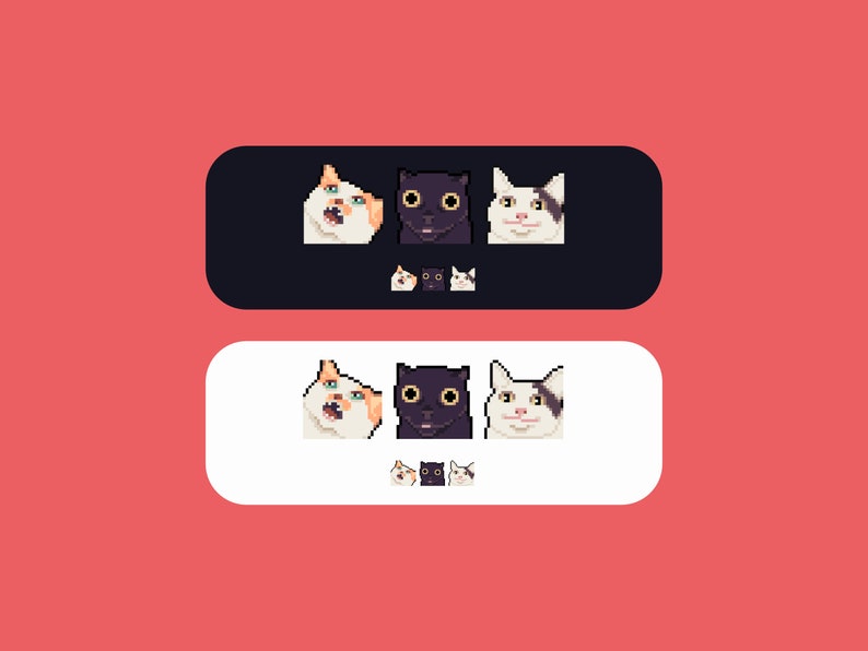 3 Pixel Art Cat Meme Emotes for Twitch & Discord Ready to - Etsy Ireland