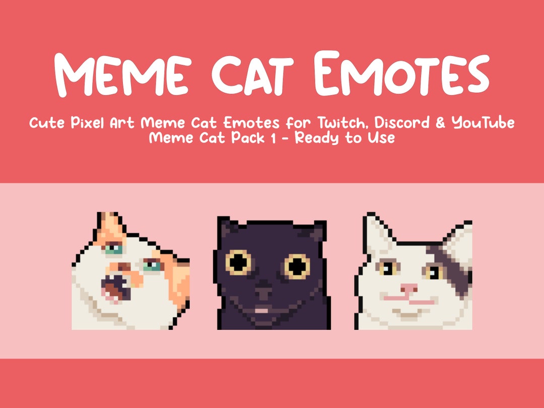 Funny Cat Faces Meme Emote Collection Twitch & Discord 