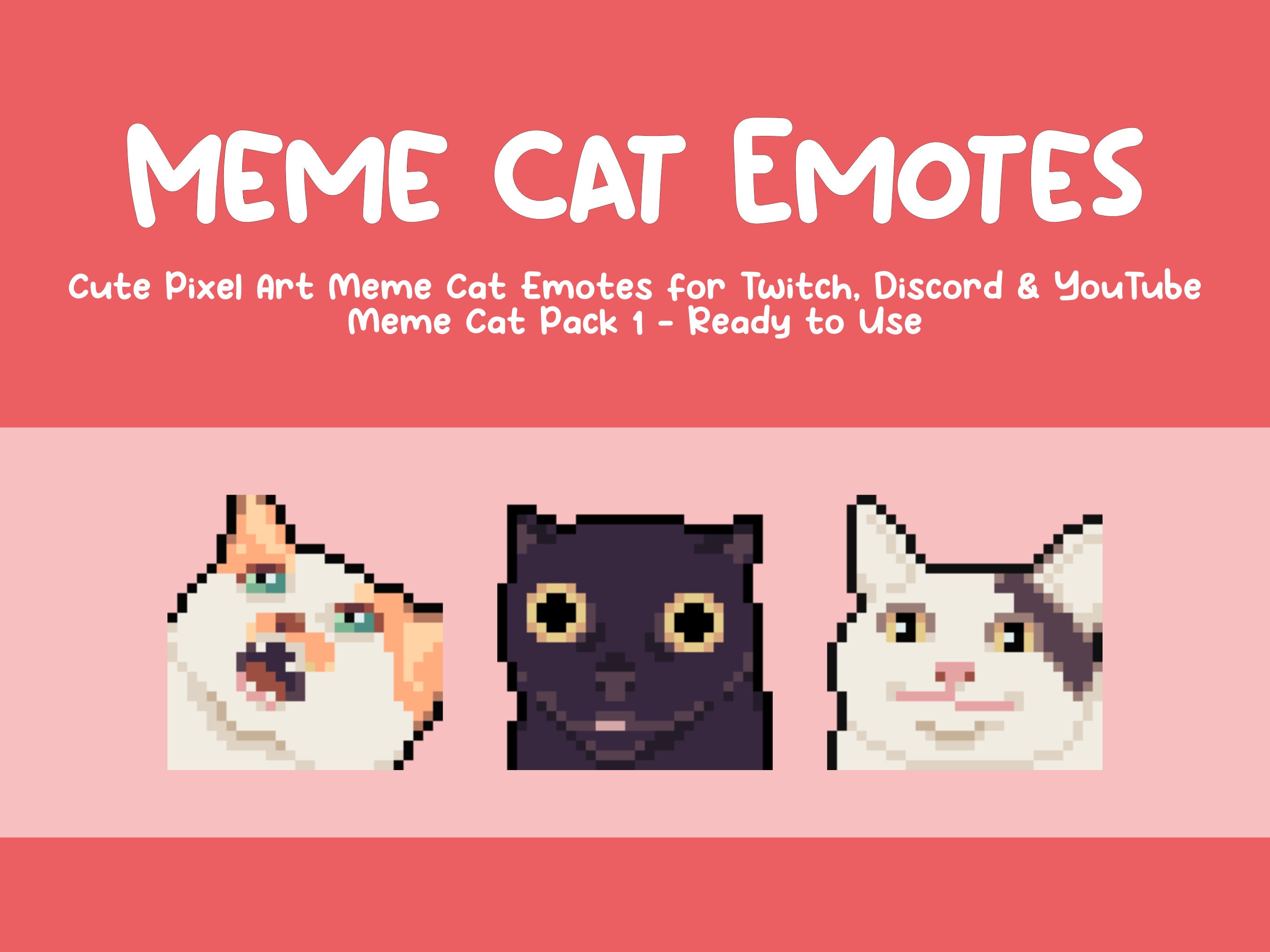 CAT With Hands MEME Twitch and Discord Emote / Channel Point 