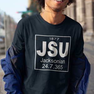JSU Tigers: Navy Periodic Table of Element of Jackson State University Soft T-Shirt