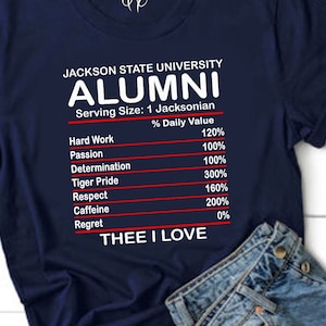 JSU Tigers: Jackson State University Alumni Label Uni-sex Soft T-Shirt