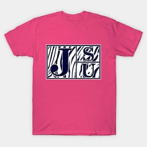JSU Tigers: Pink T-Shirt with Block JSU Tiger Design - Show Your Support for Jackson State University