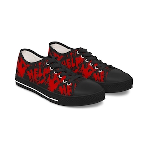 Sneakers, Horror Movie Halloween Blood Splatter, Women&#39;s Shoes, Footwear, Creepy Film Fan Gift