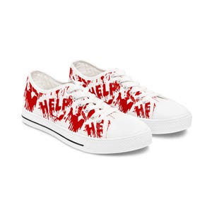 Sneakers, Horror Movie Halloween Blood Splatter, Women&#39;s Shoes, Footwear, Creepy Film Fan Gift