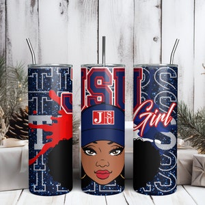 Beautifully designed JSU Girl tumbler PNG for your projects - High-quality digital download
