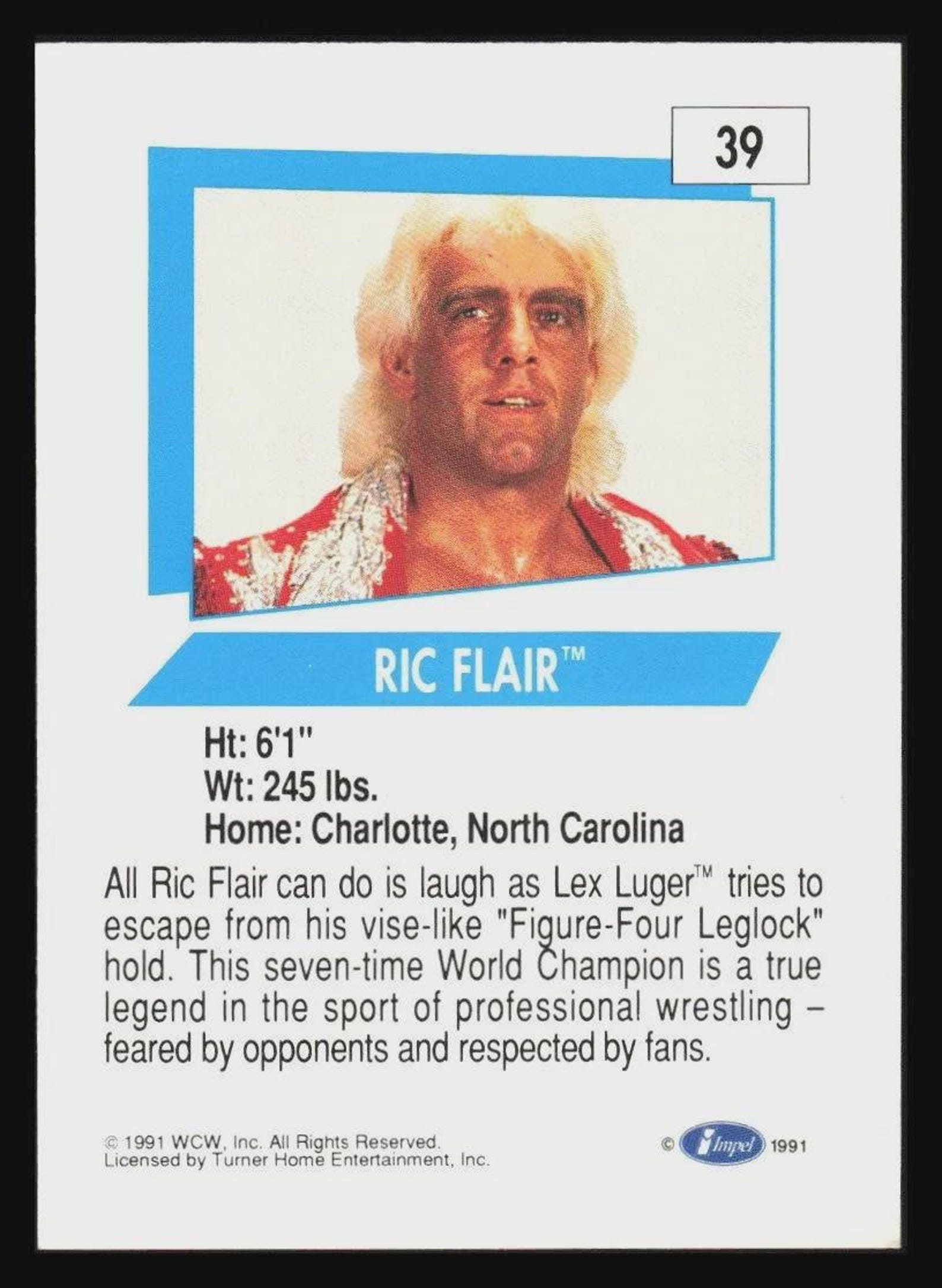 What Is Ric's Card 1991 Impel WCW #39 Ric Flair Wrestling Card - Etsy