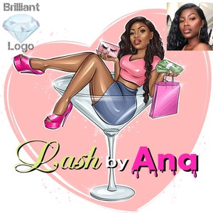 Cartoon Portrait Logo, Custom Cartoon Logo, Cartoon Logo For Business, Logo Maker, Real Estate Logo, Nail Logo, Beauty Logo, Lashes Logo