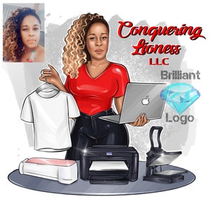 Crafter Logo, Cartoon Logo, Portrait For Business, T-Shirts Designer, Cartoon From Photo, Custom Logo Portrait, Avatar Logo, Caricature Logo