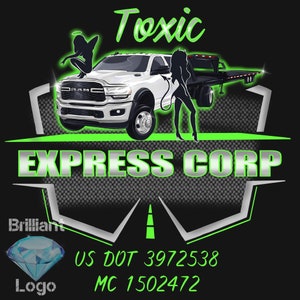 Transportation Logo, Logistics Logo, Trucking Company Logo, Moving Truck, Business Logo, Semi Truck Logo, Truck Driver Logo, Cartoon Logo
