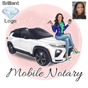 Mobiles Notar-Service-Logo, Notar-Avatara, Notar-Logo-Design, benutzerdefiniertes Porträt des Rechtsbeistands, Realtor-Logo, Cartoon-Logo, Logo für Unternehmen