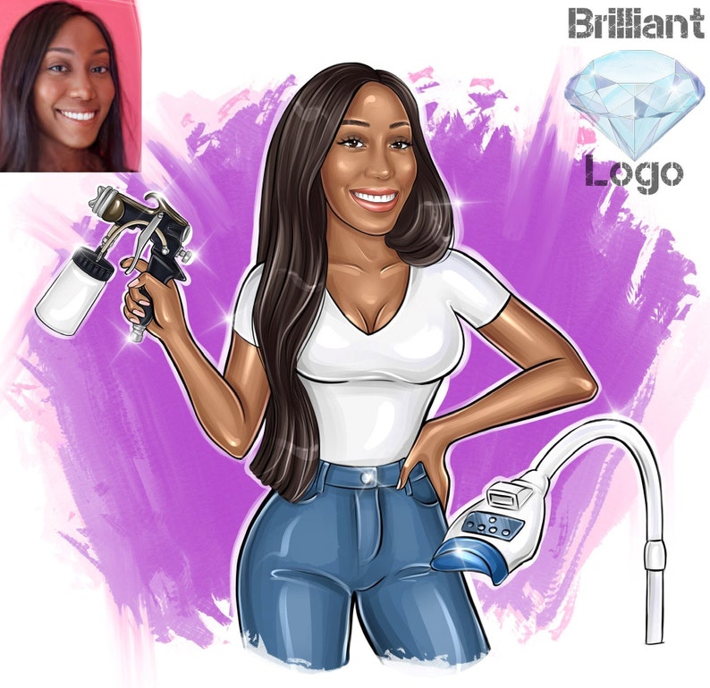 Spray Tan Logo Tanning Artist Logo Design Airbrush Tanning Etsy