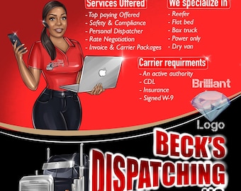 Custom Flyer, Transportation Logo, Social Media Flyer, Instagram Flyer, Event Flyer, Truck Logo, Personalized Flyer, Logistics Logo, Moving