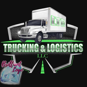 Semi Truck Logo, Truck Driver Logo, Transportation Logo, Logistics Logo, Trucking Company Logo, Moving Truck, Business Logo, Cartoon Logo