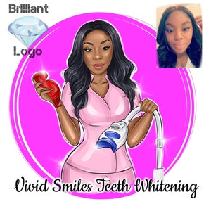 Teeth Whitening Logo, Dentist Esthetician Logo, Cartoon Logo, Skincare Logo Design, Therapy Care Logo, Cosmetologist Logo, Business Logo