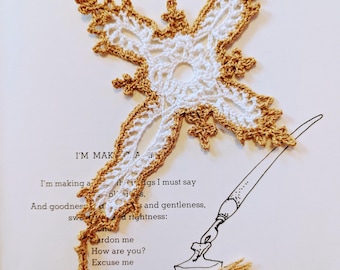 Crochet Bookmark , Bible Study Bookmark, Cross Bookmark