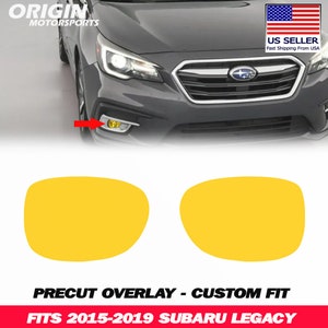 Yellow Fog Lights Front Overlays Decal Vinyl Tint PreCut For 2015-2019 Subaru Legacy