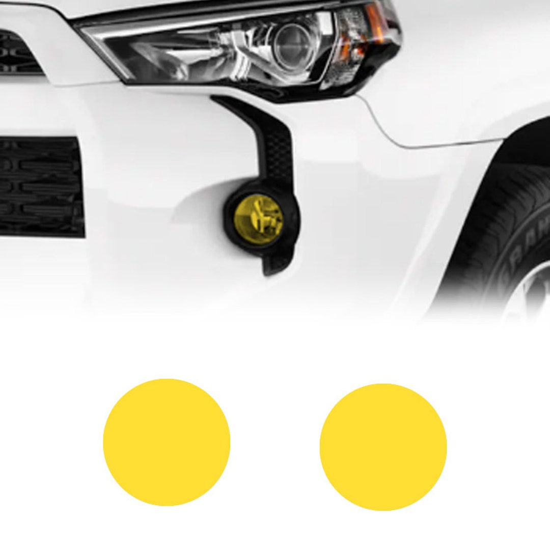 Yellow Fog Lights Front Overlays Decal Vinyl Tint Precut For 2016-2021 Honda Civic Sedan / Si