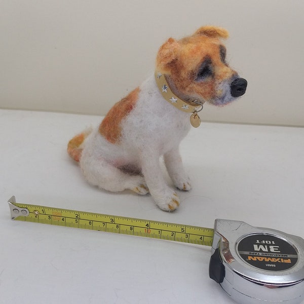 Needle felted dog Jack Russell fox terrier by AlfiePuppy