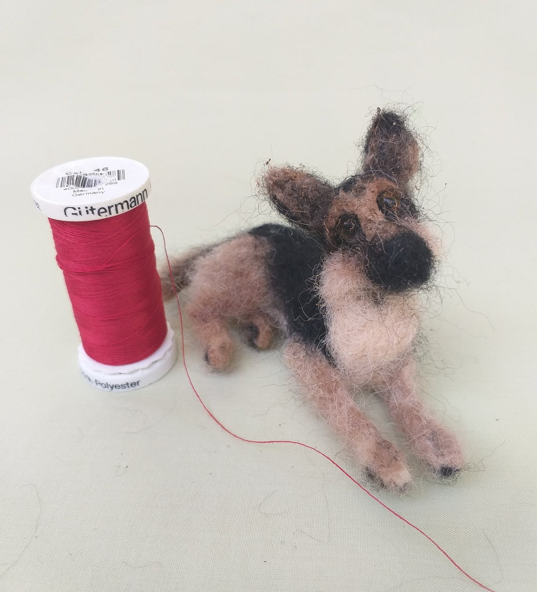 Needle Felted German Shepherd Dog Wool Sculpture Etsy