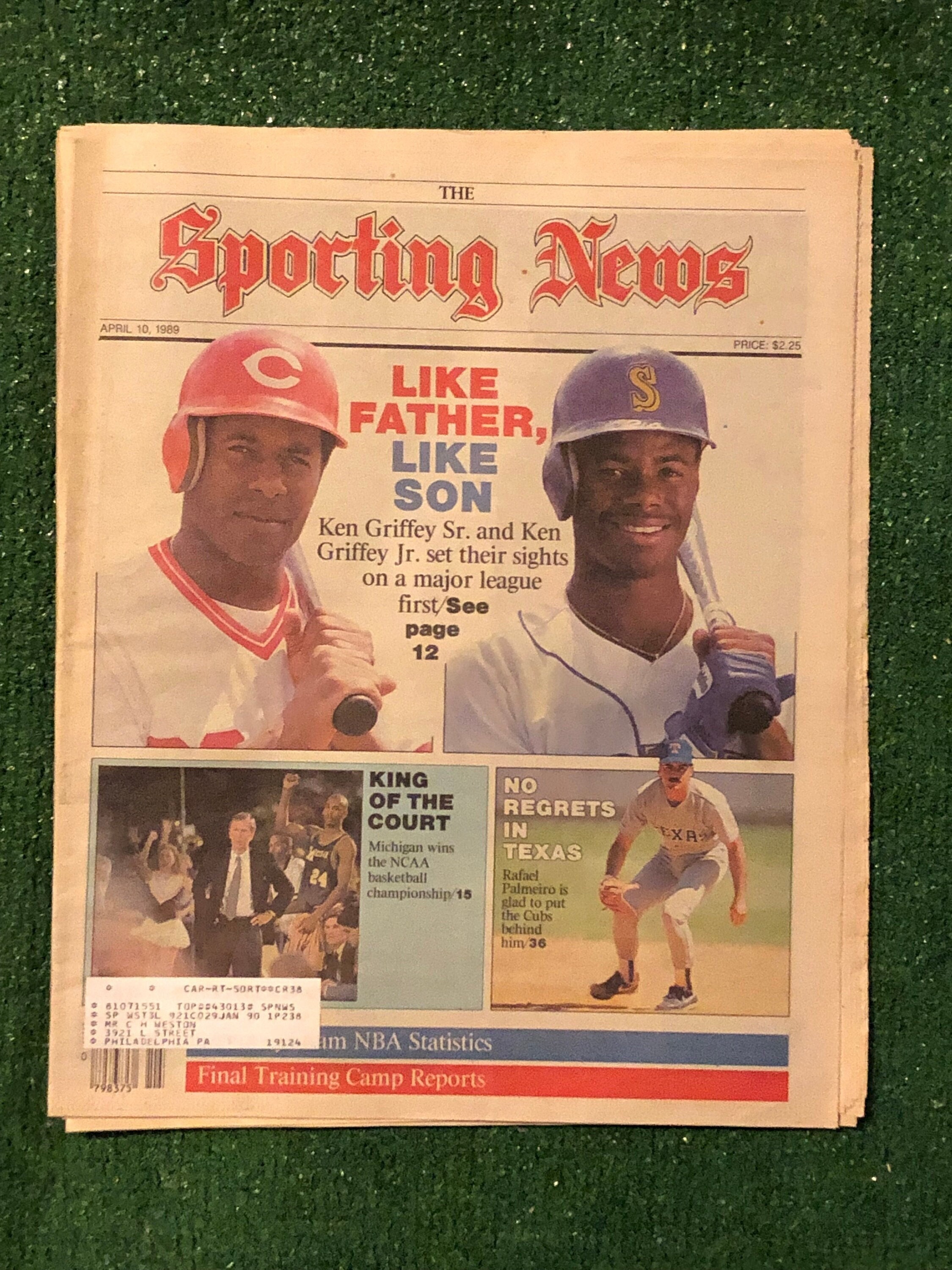 Ken Griffey Jr Sporting News Magazine April 10, 1989 Vintage First