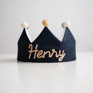 Hand Embroidered Crown for Baby and Children's Birthdays | Personalized Keepsake for First Birthday and Special Occasions