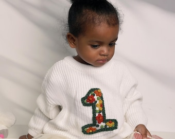 Custom Embroidered Baby Name Sweater: Personalized Newborn Gift