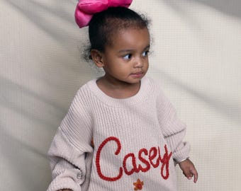 Personalized Embroidered Baby Name Sweater: Keepsake Gift