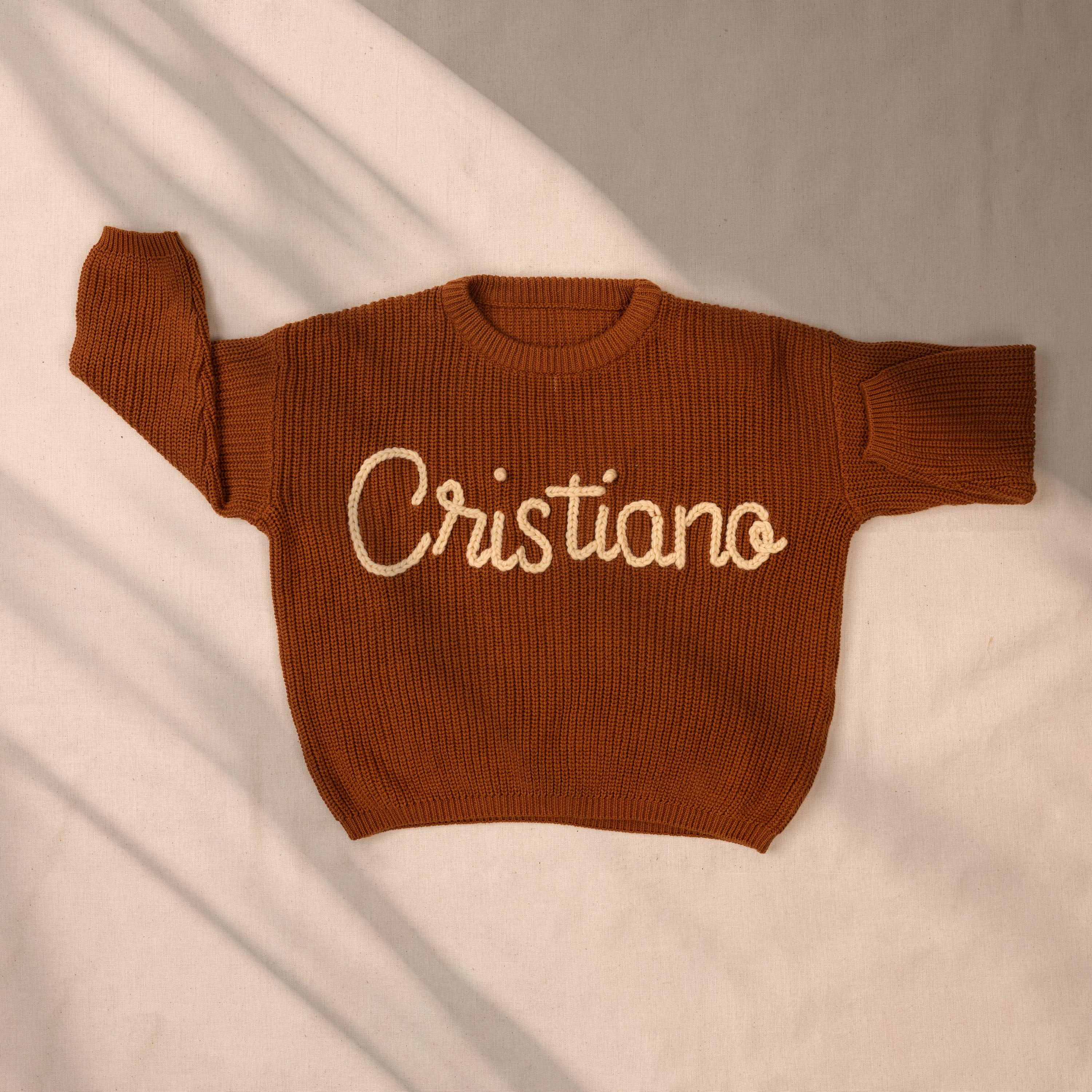 Personalized Hand embroidered Name Baby Sweater,Custome Baby Name Sweater,Pink Baby Girls Sweater With Name,Birthday Gift For Baby Girls Boy