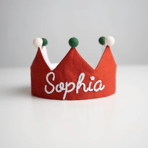 Corona ricamata a mano per compleanni di neonati e bambini / Ricordo personalizzato per il primo compleanno e occasioni speciali