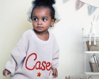 Custom Embroidered Baby Name Sweater: Personalized Keepsake Gift