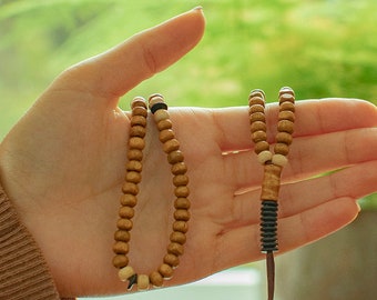 Wooden Misbaha handmade 99Prayer Beads Sibha Tasbih with counter head islamic Gift Sibha Tasbeeh Muslim Gift for Her Gift for Him Gift Sibha