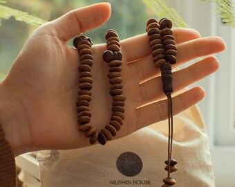 Misbaha Handmade Wooden Sibha 99 Prayer Beads cute Subha islamic Gift Tasbih, Eid Gift for Her Gift for Him Ramdan Gift & FREE Miswak