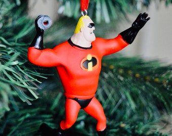 Mr incredible figure Christmas tree ornaments, Disney tree ornaments, Disney decorations, Christmas babules, Disney babules