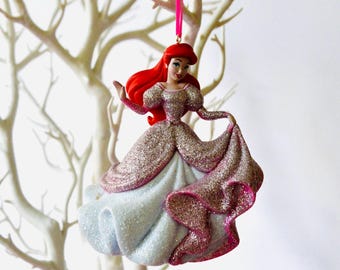 Ariel glitter Christmas tree ornaments, Christmas ornaments, Christmas decorations, Christmas gifts, Disney tree ornaments