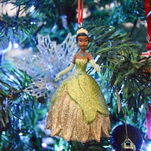 Tiana glitter Christmas tree ornaments, Christmas ornaments, Christmas decorations, Christmas gifts, Disney tree ornaments