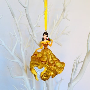 Bela de A Bela e a Fera enfeites de árvore de Natal, enfeites de Natal, decorações de Natal, presentes de Natal, enfeites de árvore da Disney