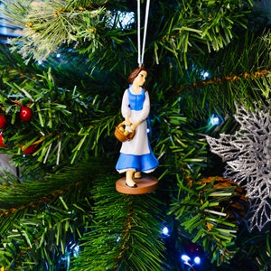 Bela de A Bela e a Fera enfeites de árvore de Natal, enfeites de Natal, decorações de Natal, presentes de Natal, enfeites de árvore da Disney