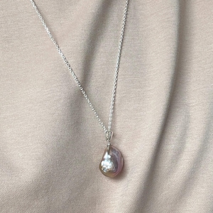 Purple baroque pearl  pendant