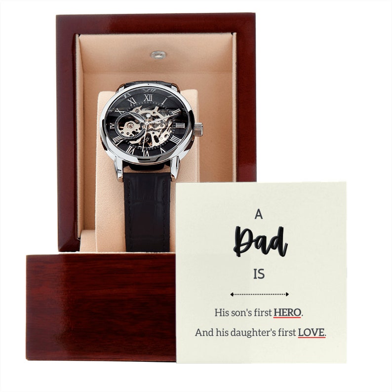 A Dad Is shops His Son's Hero And His Daughter's First Love | To My Dad | Men's Openwork Watch